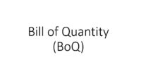 Bill-of-Quantity
